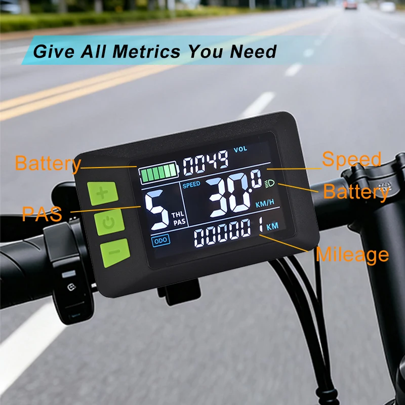 【Haytrix-P3C】 Bicycle Display Cycling Odometer Wired Speedometer Scooter Display EBike Computer LCD Screen Bicycle Accessories