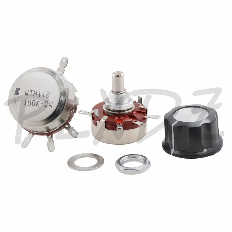 5set WTH118-1A (2W)+A03 knob carbon film potentiometer 470R 1K 2.2 3.3 4.7 5.1 5.6 6.8 10 22 33 47 100K 220 330 470 560 K 1M ohm