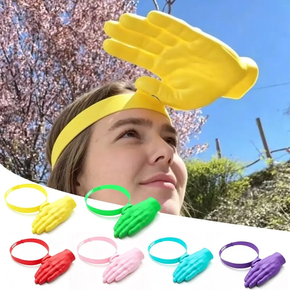 Creative Sun Shield Palm Sunshade Adjustable 3D Printed 3D Palm Sun Hat Small Hand Mini Cap Hand Sun Visor Hat Summer