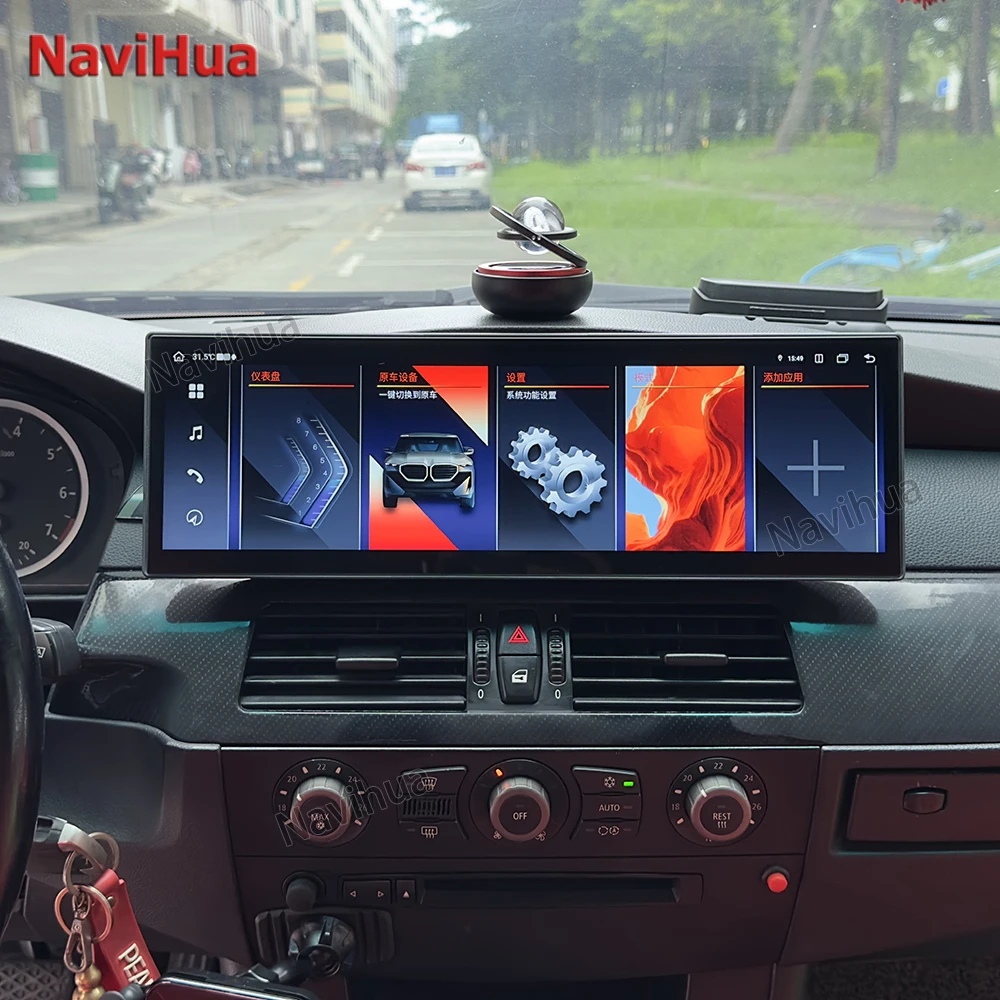 NaviHua For BMW 5 Series E60 2003-2010 Multimedia Android Car Radio 14.9 Inch Touch Screen New Design Auto GPS Navigation