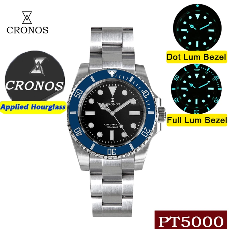 Cronos Men's Automatic Diver Watch 200m Waterproof