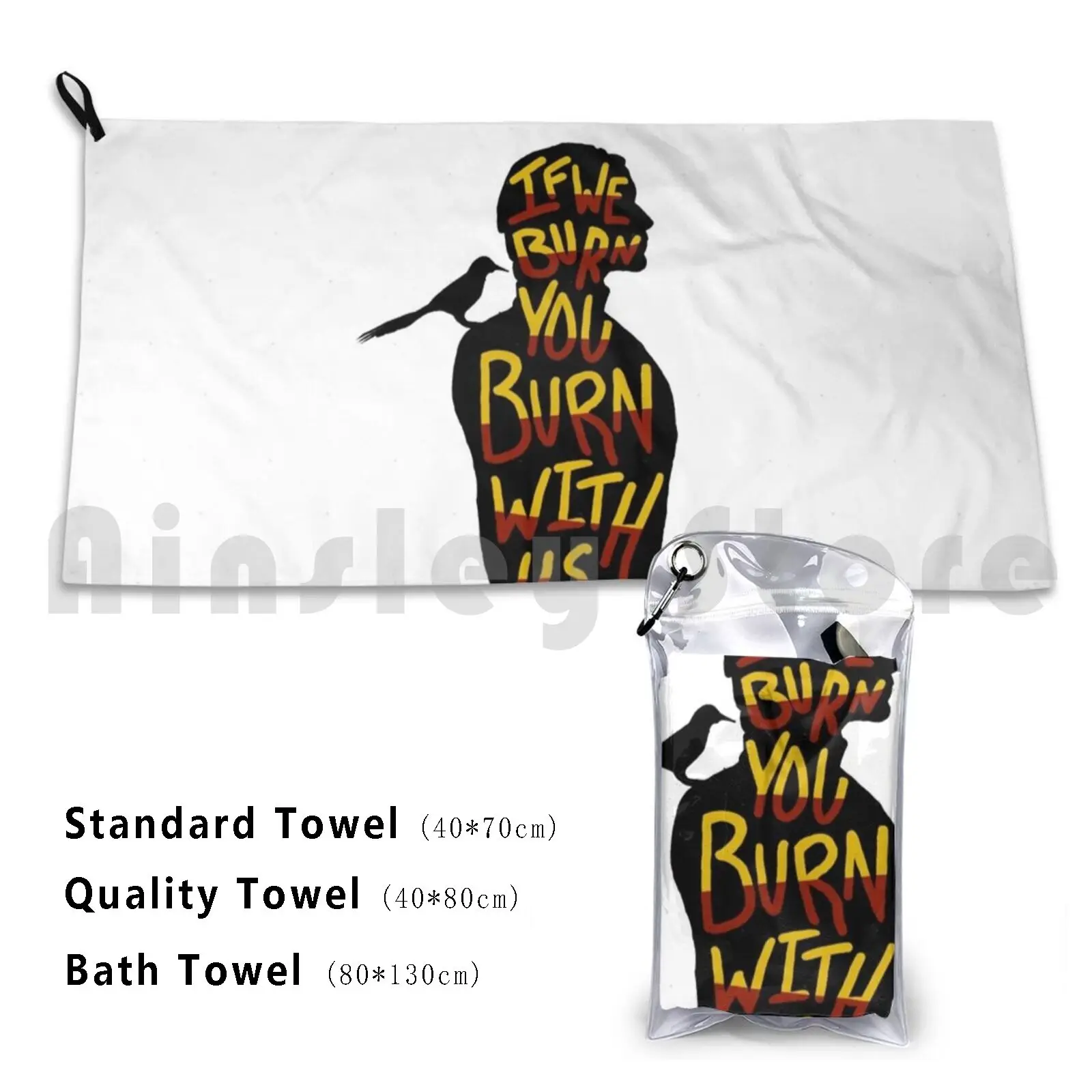 Towel The Hunger Games : If We Burn You Burn With Us Quote 3247 The Hunger Games Suzanne