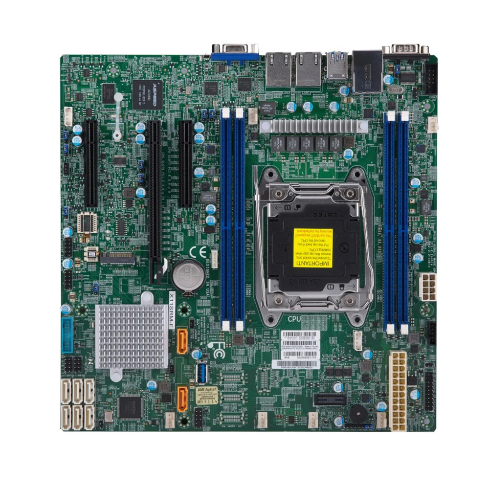 X11SRM-F Server Motherboard For Supermicro Single-channel Server 2066-pin C422 Chip W-2200 IPMI MicroATX