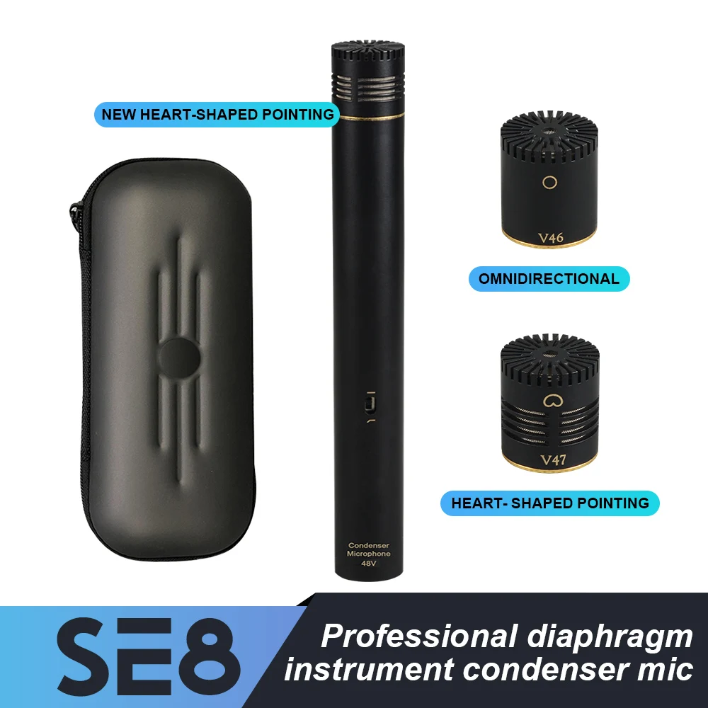 

SE8 Metal condenser instrument microphone, clear recording quality