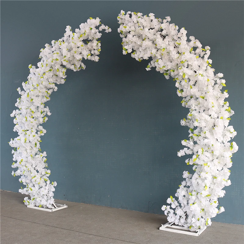 JAROWN Cherry Blossom Arch Wedding Decoration Outdoor Party Flower Stand Decorative Home Garden Decor Artificial Fake Flowers