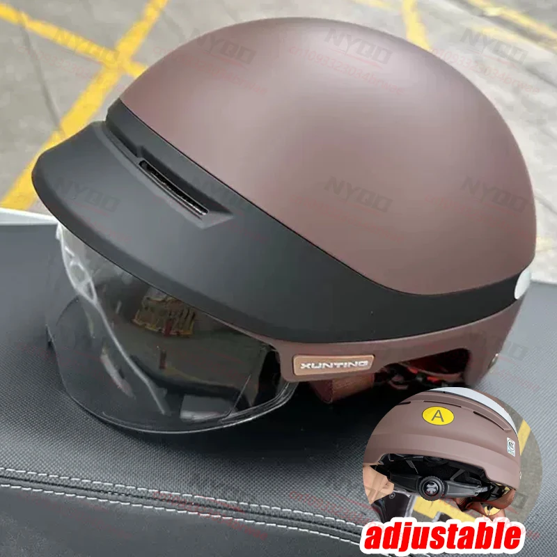 

Motorcycle Anti-UV Half Face Helmet Motorcycle Baseball Cap Half Helmet Safety Hard Hat Helmet for Mens Casco Moto