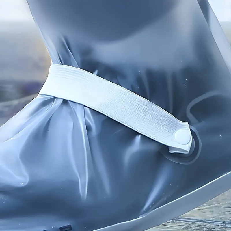 غطاء حذاء قابل للتعديل - حذاء مسطح مقاوم للماء للرجال والنساء (مع نظام جلد سريع، أسود) - يبقي القدمين جفافًا بالكامل