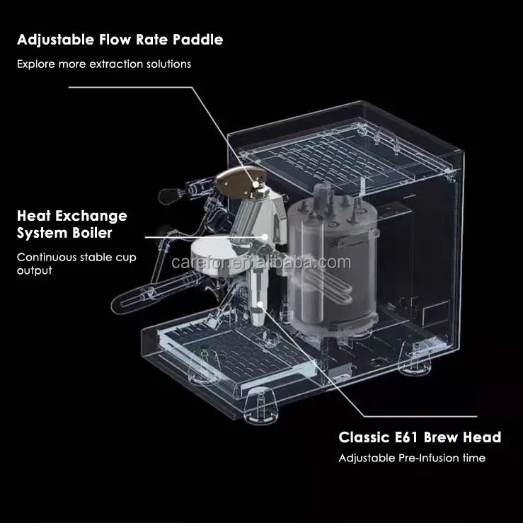 Barista Cappuccino Super Automatic Desktop Lever 58mm Italian Espresso Machine Professional For Coffee Shop