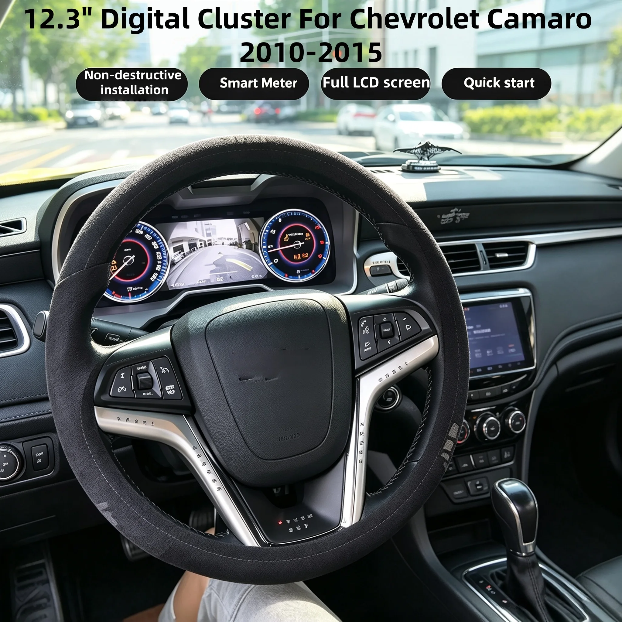LCD Instrument Cluster For Chevrolet Camaro 2010-2015 Dashboard Digital Meter Screen Display Speedometer Fuel Gauge Odometer