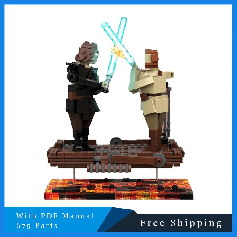 

Серия Star Battle MOC, строительный блок, 675 шт., знаменитая мини-модель боевой сцены, детская развивающая игрушка «сделай сам», подарок на день рождения