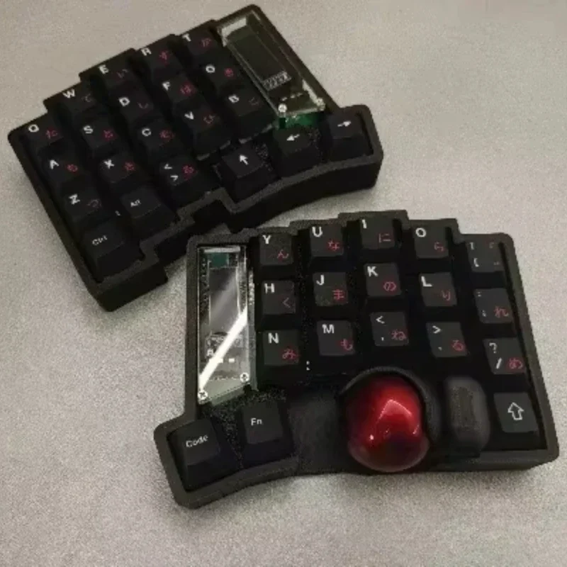 Trackball 39/47/59 Trackball Split Keyboard Kit Layout Prog Rammable Vial Key Custom RGB Hot Plug Split Keyboard Ergonomic