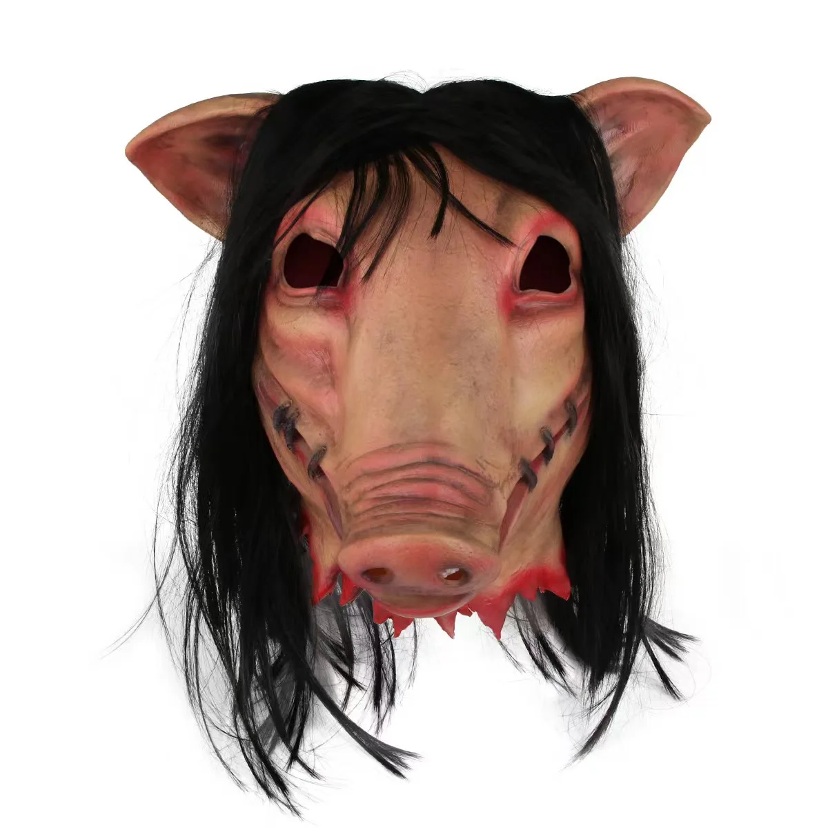 

New Halloween horror movie mask - Pig head mask, scary head cover, head accessory, pig head makeup mask, latex animal mask
