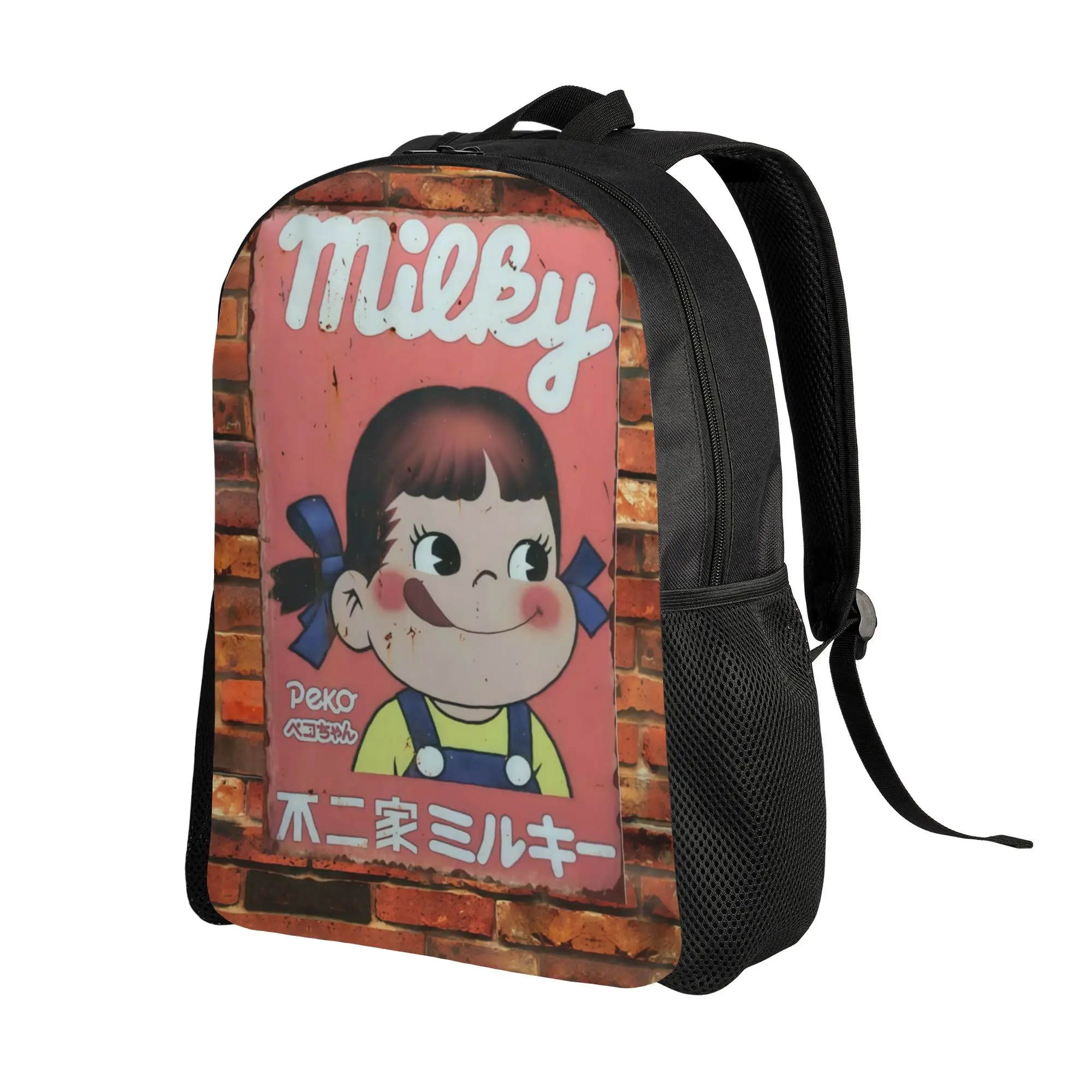 Fujiyaa Vintage Retro Kimono Girl Cartoon Candy Schoolbag Men Sporty Daily mochila Large Capacity Laptop Bag Back To School