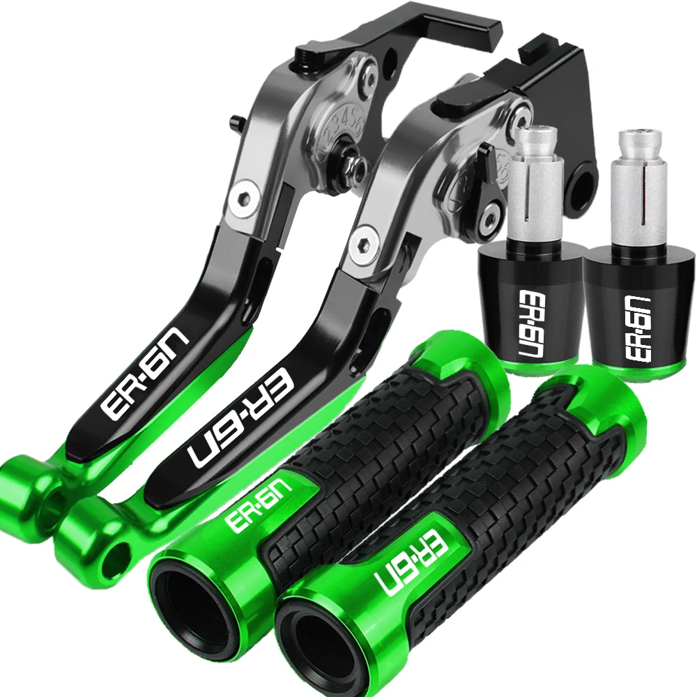 For Kawasaki ER6N ER-6N ER 6N 2009-2016 2015 2014 2013 ER-6F ER6F Motorcycle Adjustable Brake Clutch Levers Handlebar grips ends