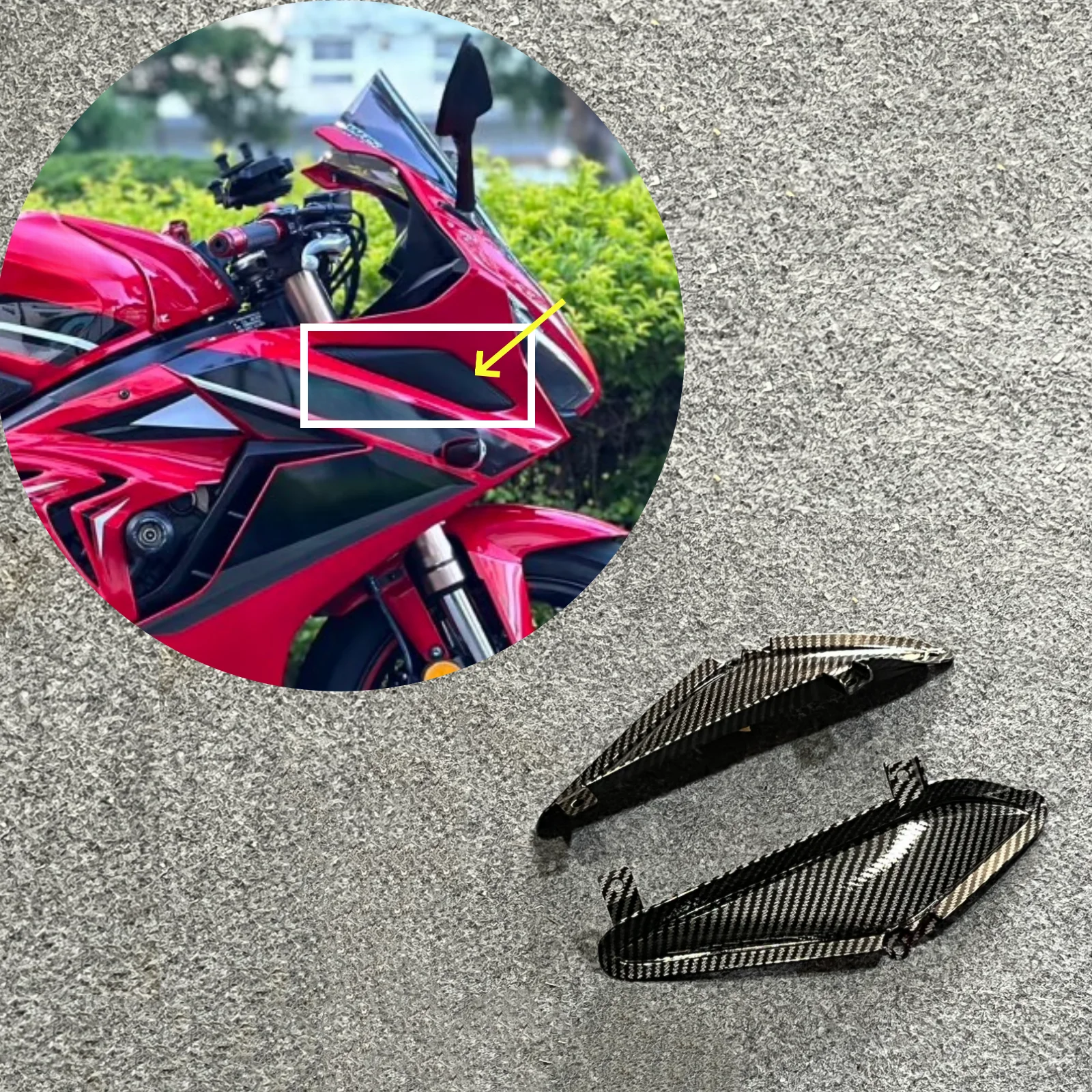 

Для Honda CBR650R CBR 650R 2019-2023 мотоциклетная передняя боковая крышка, обтекатель, черный ABS, маленькая боковая панель, комплект кузова