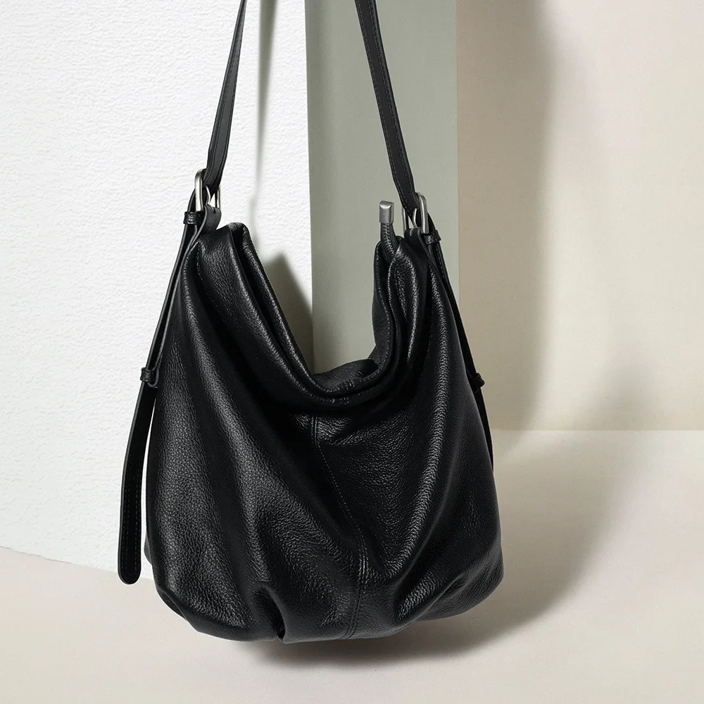 2026 Single-Shoulder Bag - Leather Large Top Layer Cowhide Tote Large Capacity - Simple and Casual Designer Luxury Bag
