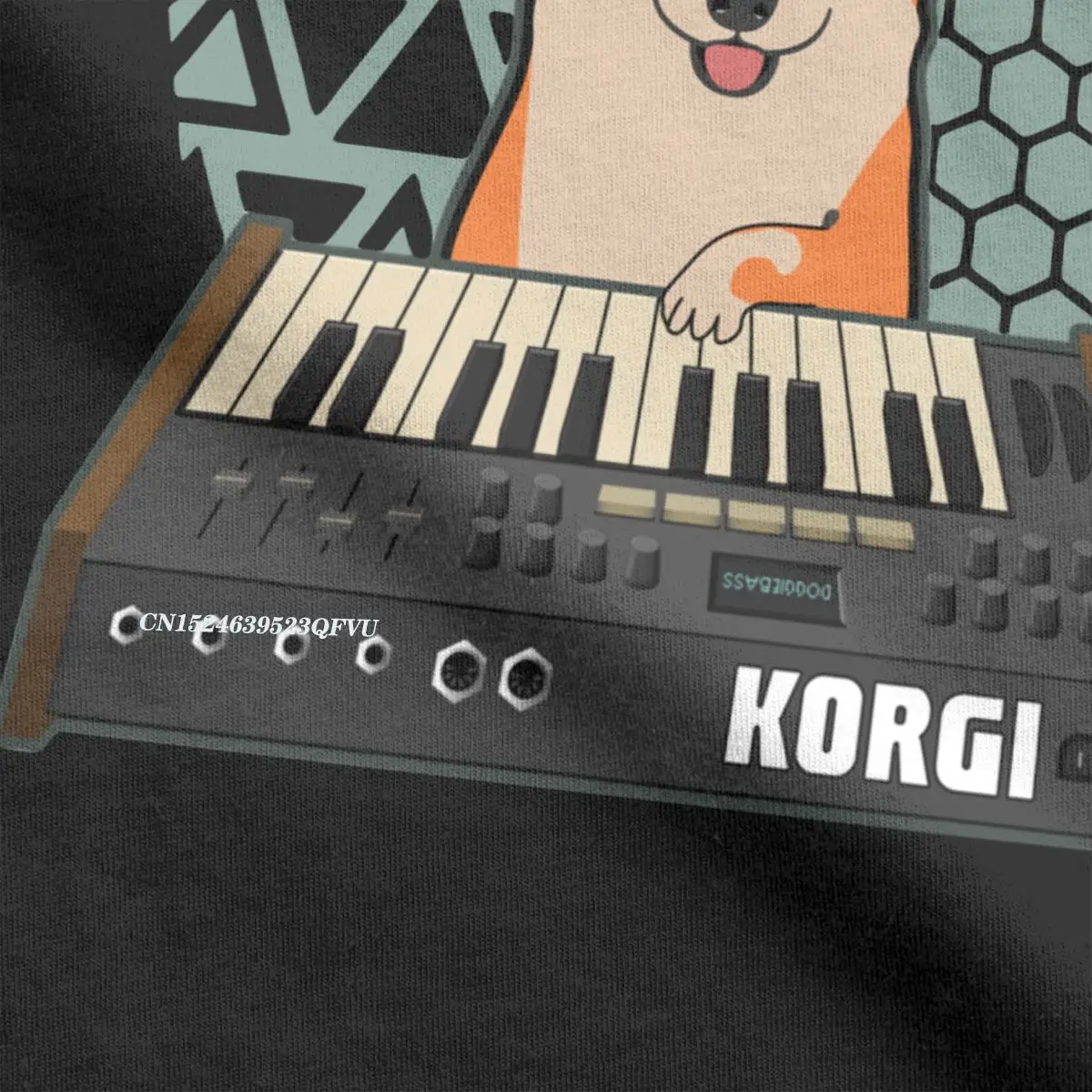 Funny Synthesizer Fan KORGI Corgi Dog Lover T-Shirts Men Cute Casual Cotton Tees Harajuku Tops T Shirts Plus Size Clothes