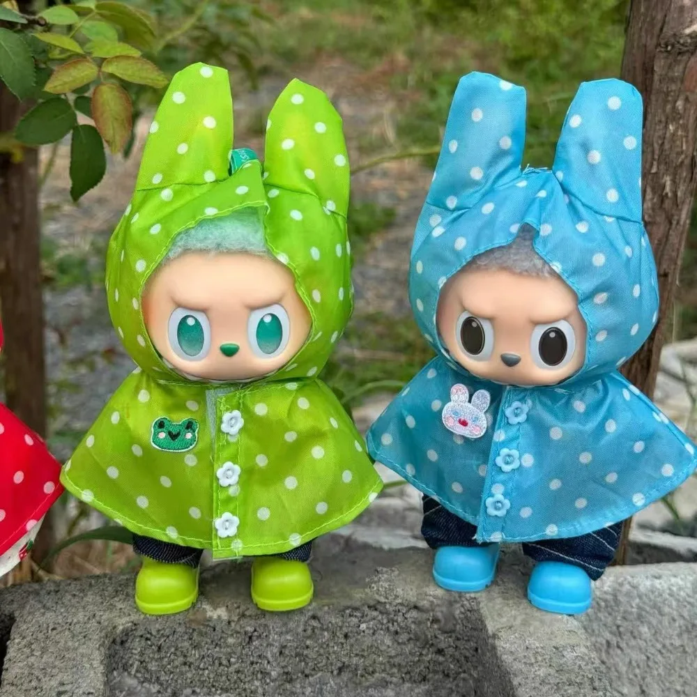 

For Labubu 3.0 Dolls Outfit Cute Rain Coat & Shoes for 15-17cm Labubu Boots Toys Casual Sports Dolls Accessories