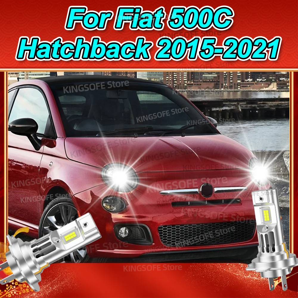 

Светодиодная фара 50000LM Plug and Play, автоматическая лампа 6000K с вентилятором для Fiat 500C Hatchback 2015 2016 2017 2018 2019 2020 2021