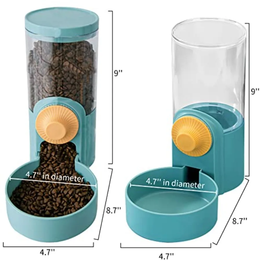 【Spot goods】35oz Hanging Automatic Food Water Dispenser Gravity Pet Auto Feeder Waterer Set for Rabbit Cat Dog Chinchilla Ferre view 5