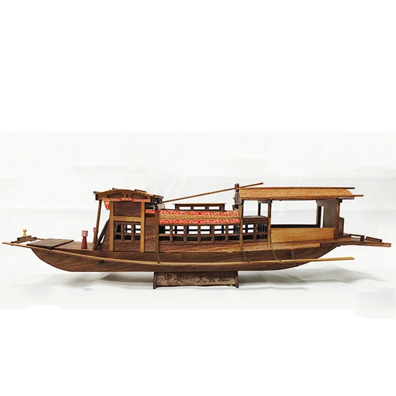 Wooden 1/72 Nanhu Red Boat Kit Ancient Passenger Ship Model Ornaments Static Ship Model Collection Gift Ship Model Yacht Kit