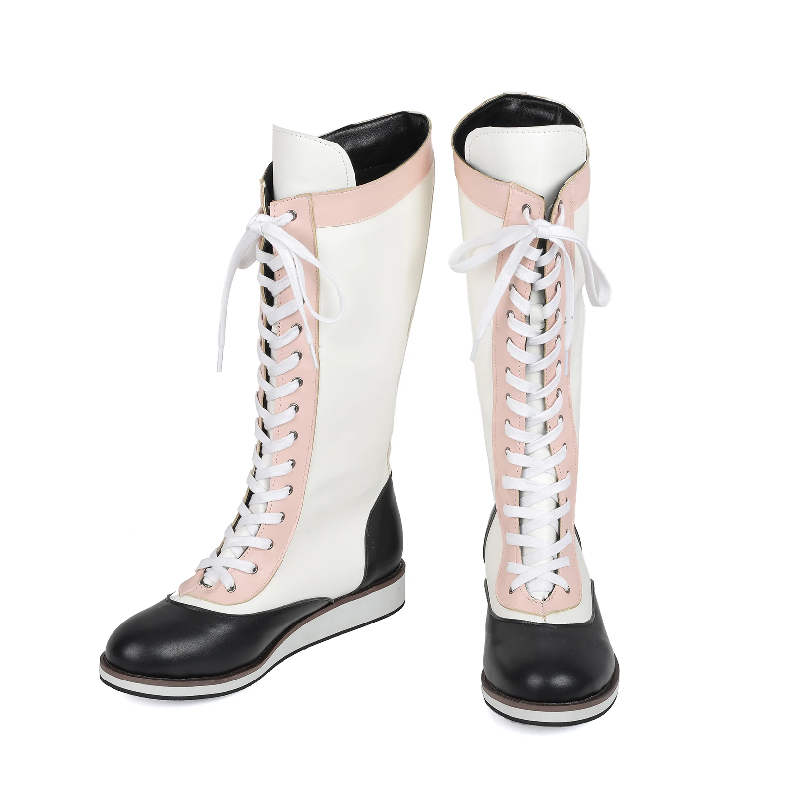 Men'S Wrestling Cosplay Boots Fighting Sanda Training Boots Sports High Top Boxing Shoes Cowboy Boots Halloween Cosplay