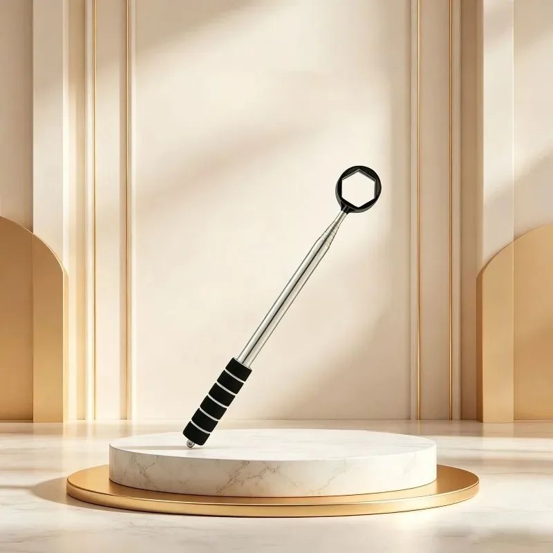Two-Sided Non-Slip Handle Stainless Ball Grabber Easy Grab Ball Adjustable Extendable Telescopic Golf Ball Retriever