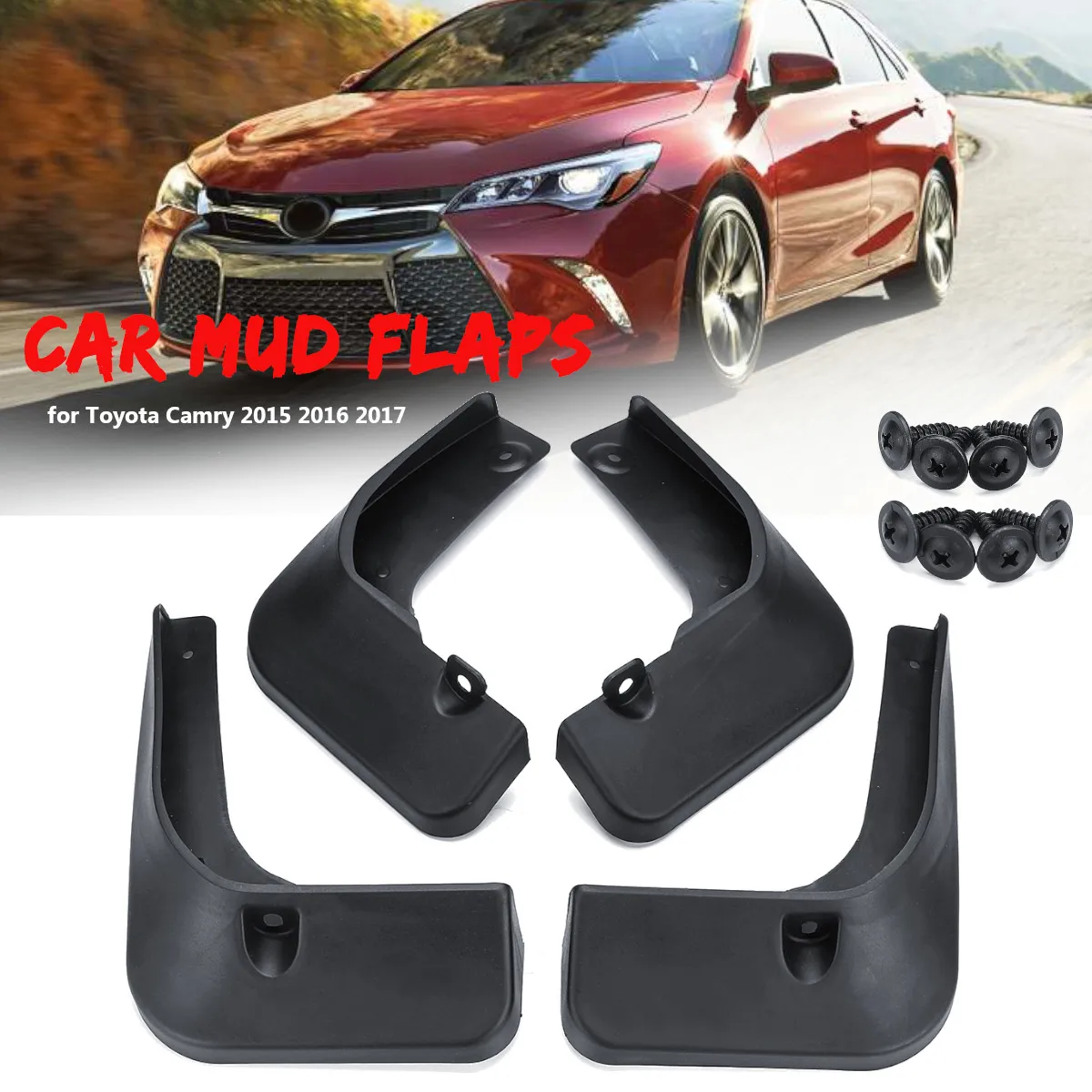 Set Molded Car Mud Flaps for Toyota Camry 2015 2016 2017 Mudflaps Splash Guards Mud Flap Mudguards Fender Exterior Parts