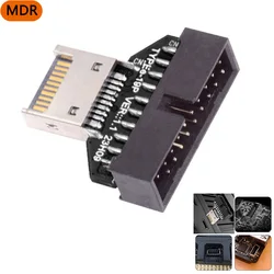 USB 3.2 Gen 2 Connector Type-E Front Panel Header to USB 3.0 20Pin Header Extension Adapter for Desktop Motherboard