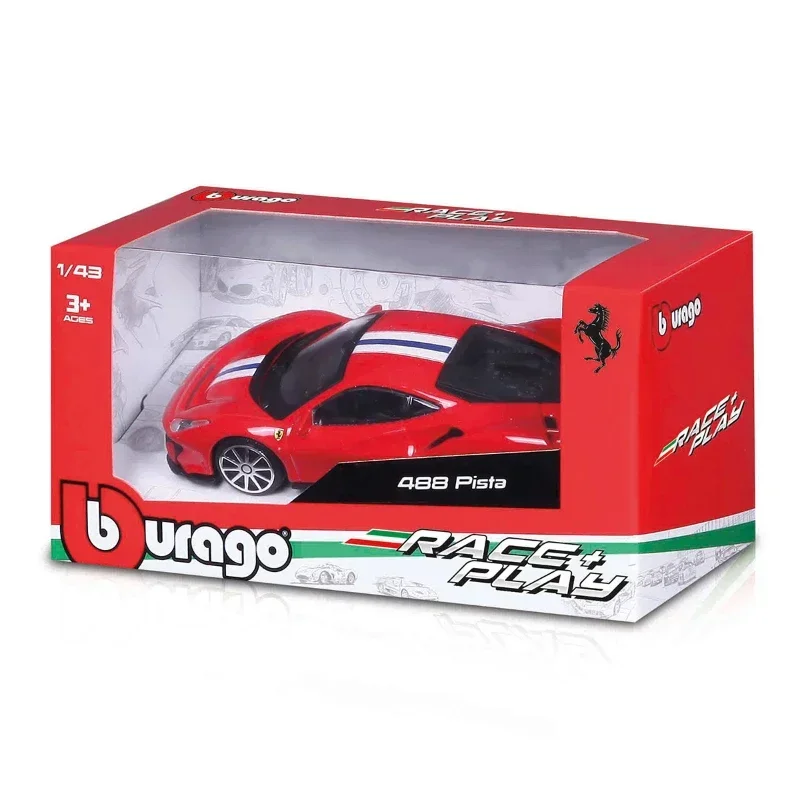 Bburago 1:43 فيراري 488 F40 599 250 458 F12 Portofino 812 Roma SP1 SF90 F8 246 Enzo محاكاة ثابتة دييكاست سبيكة نموذج سيارات