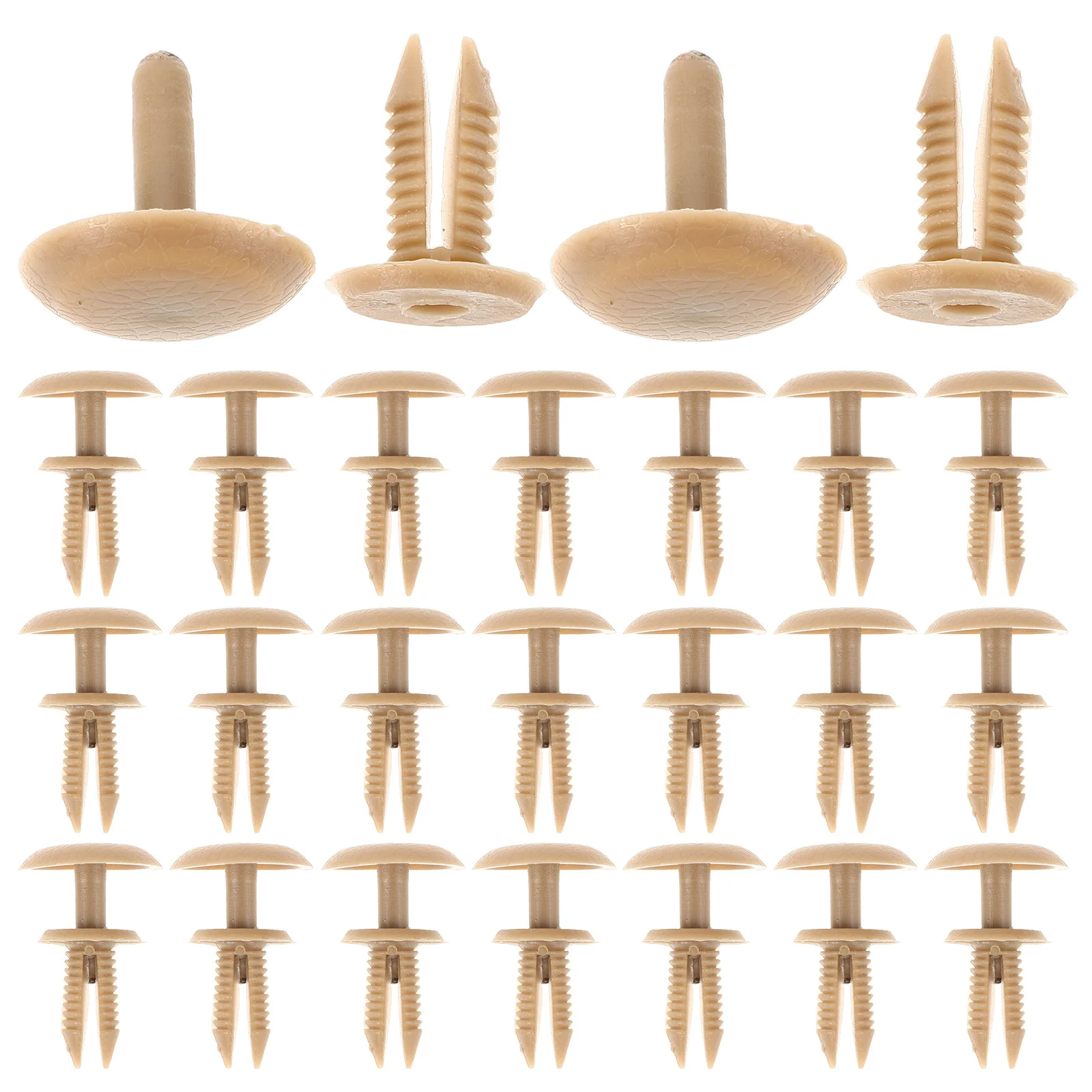 

30Pcs Universal Car Plastic Clips Beige Headliner Retainer Push Pin Rivets Fasteners Interior Panel Fixing Parts