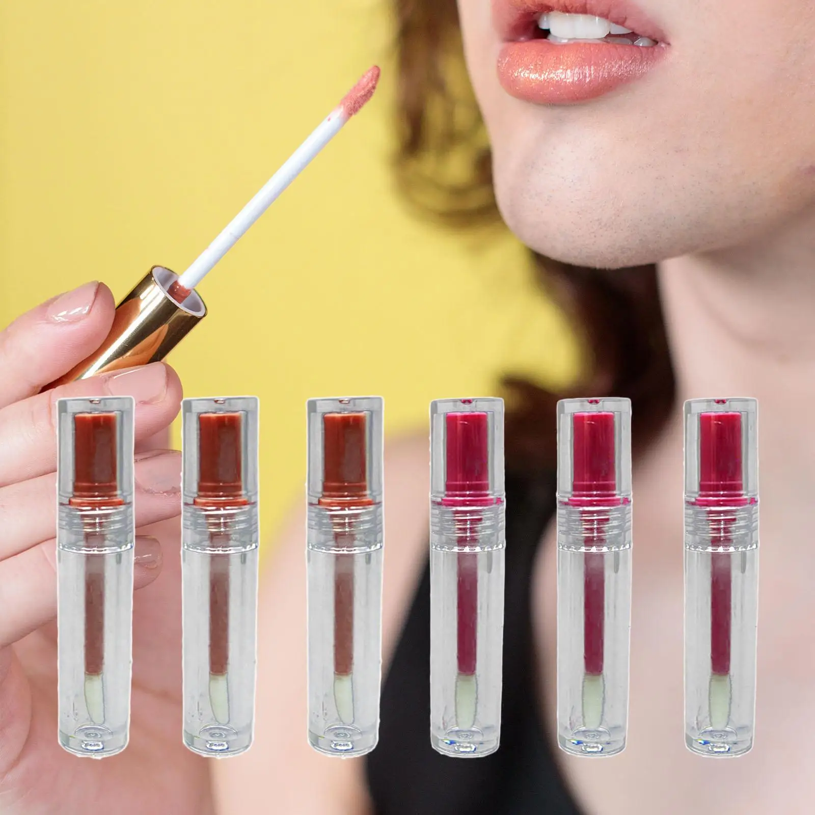 3x Lip Gloss Tubes Lipgloss Tubes Lipstick Containers Lip Balm Bottles for Travel
