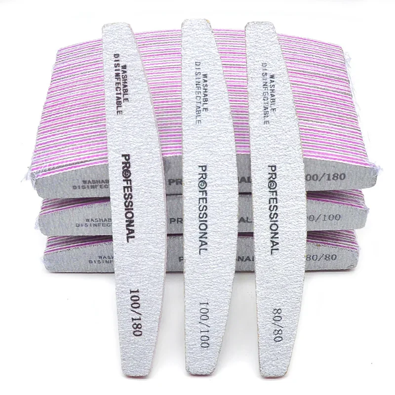 1Pcs/Lot Nail File Mix Color 80/100/150/180/240 Grit Professional Sandpaper Cuticle Remover Buffer Files Manicure Tool Set