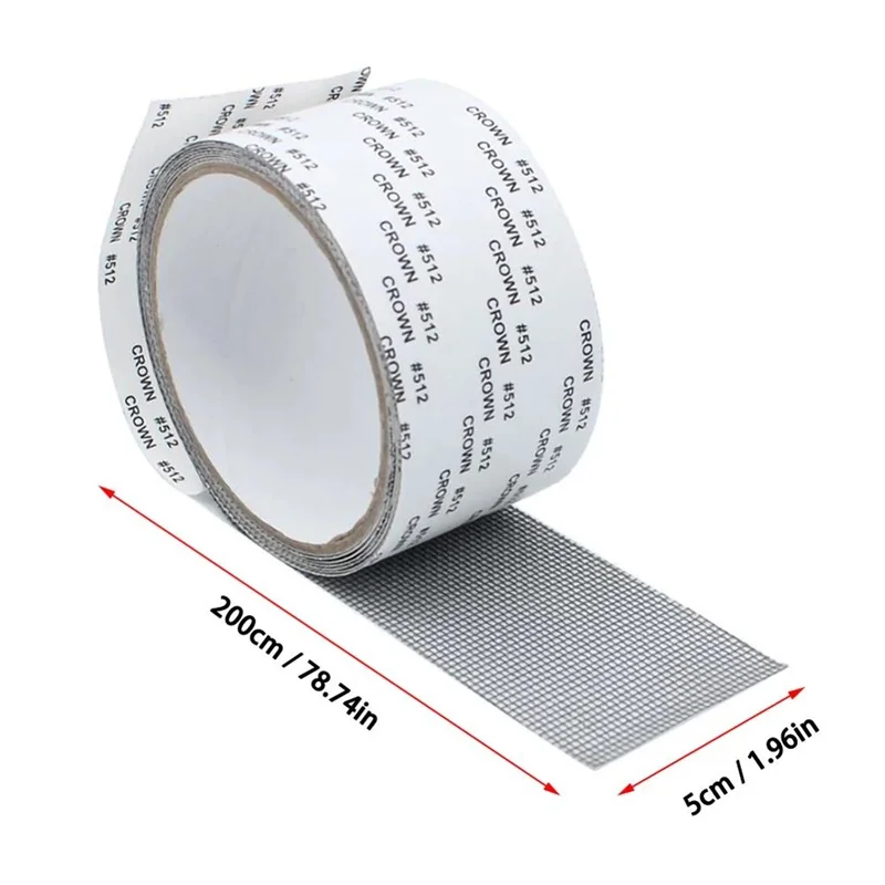 2m Self-adhesive Waterproof Window Door Net Screen Repair Tape Anti-Insect Hole Patch for Screen Doors And Windows