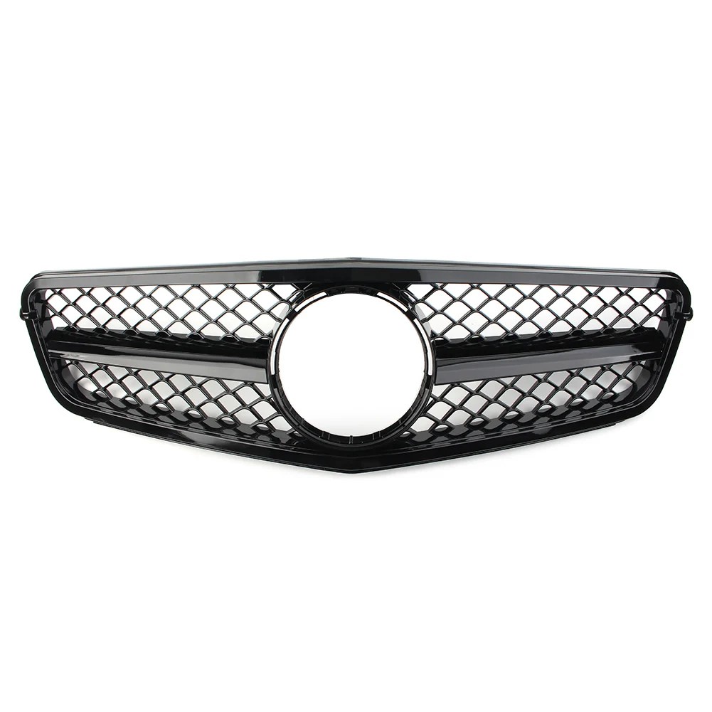 Car Front Grille C63AMG Style Grill Glossy Black For 2008-2016 Mercedes-Benz W204 C-Class C180 C220 C230 C250 C260 C280 C300