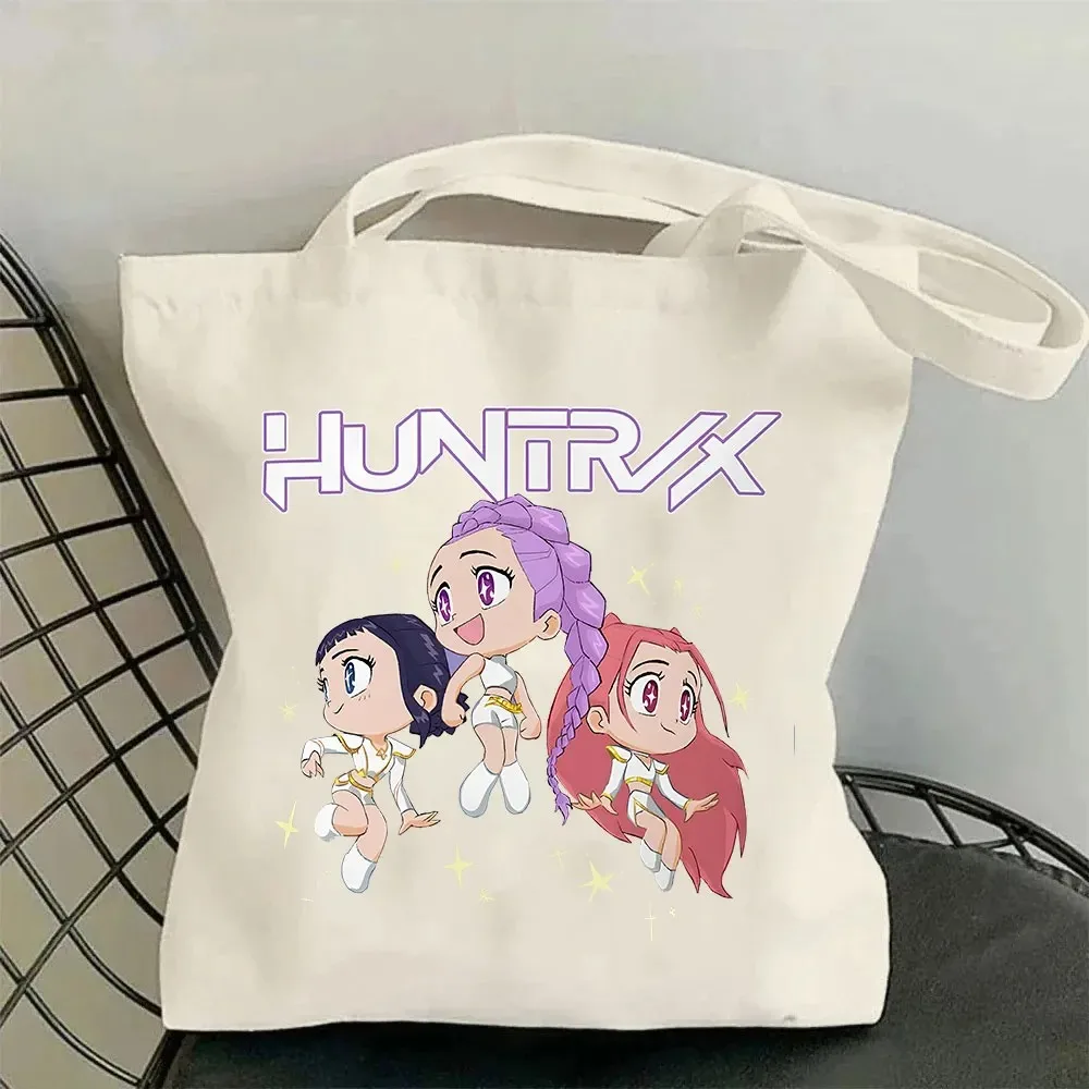 

KPop Demon Hunters Merch Tote New Logo Shoulder Bags Unisex Fashion Casual Canvas Bag