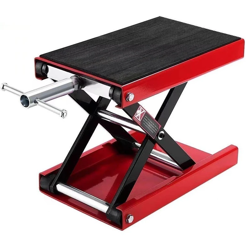 Imagem -02 - Motocicleta Scissor Lift Jack com Deck Largo Pino de Segurança para Bicicletas e Motos