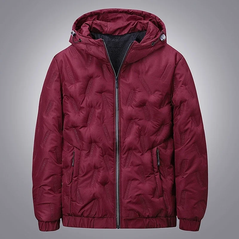 Parka à capuche coupe-vent pour homme, grande taille 8XL, vestes épaisses et chaudes pour l'hiver, grande combinaison décontractée, nouveau sourire