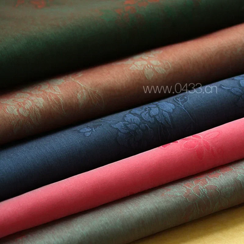 Silk two-color 124 fabric width 110cm half a meter price ancient Hanfu H-P08901