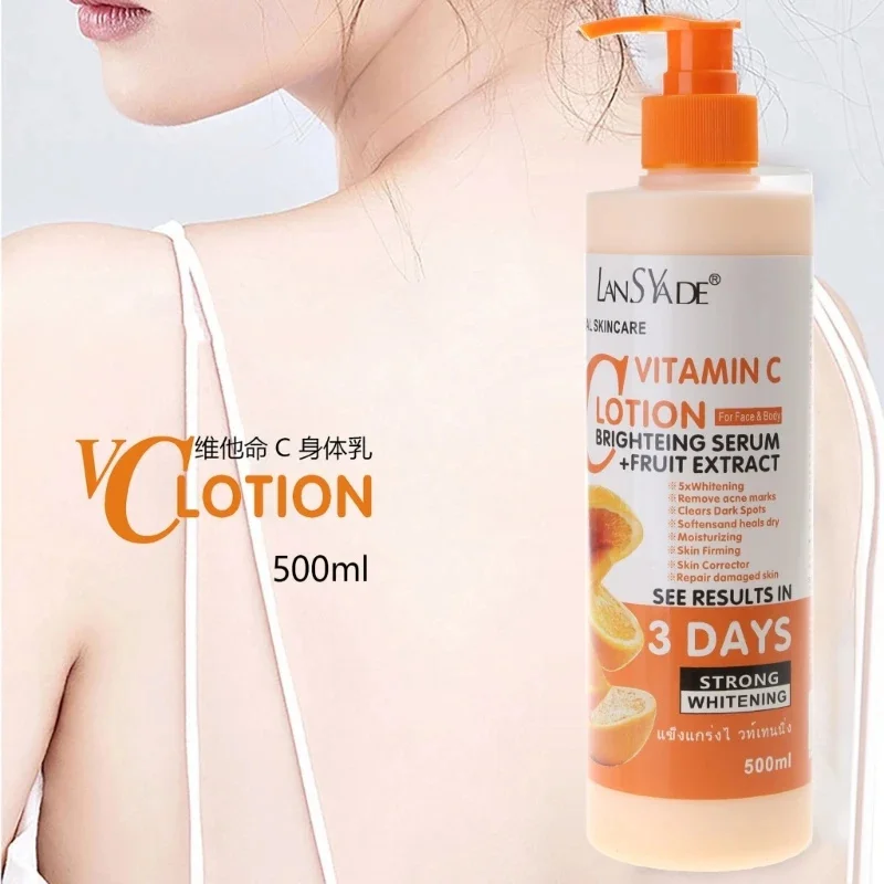 Bodylotion Vitamine-C Hydraterende Voedende Lichaamscrème Reparatie Huidverzorging Anti-Chapping Verhelderend Voedend Serum 500Ml