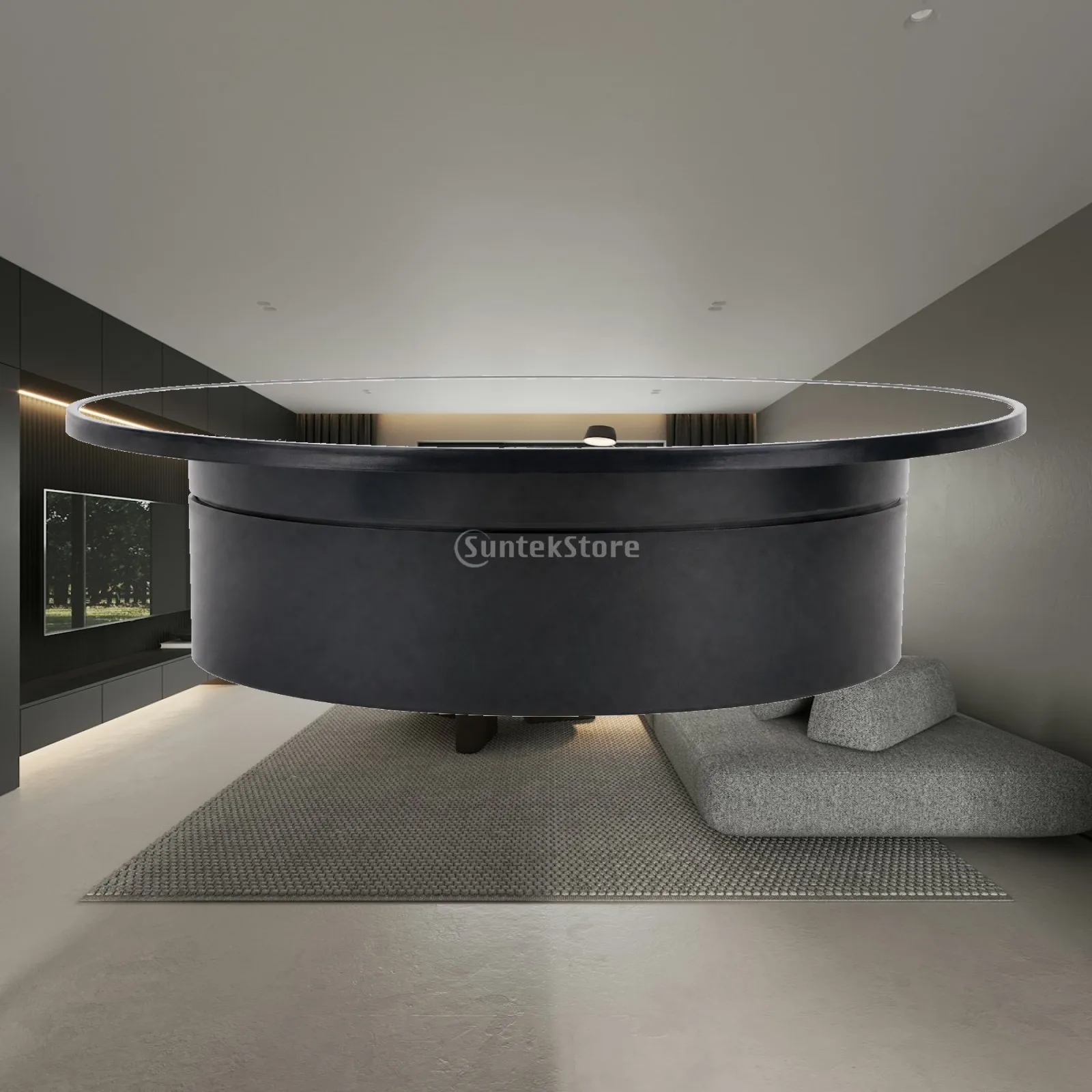 Electric Turntable with Mirror Top Adjustable Speed Turntable with Mirror Top Motorized Rotating Display Stand Silent