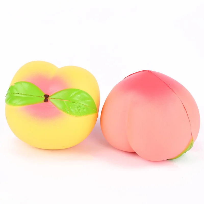 

10cm Simulated Fruit Peach PU Slow Rebound Toys Creative Soft Pinch Music Fidget Toy Child Adult Decompress Venting Toys