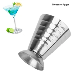 Cocktail Tools 75ML Bar Cocktail Shaker Jigger Bar Mixed Drink Accessories Measure Cup Stainless Steel