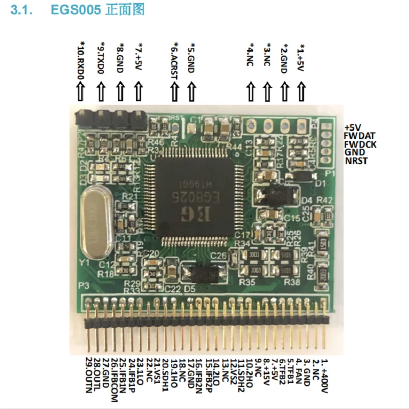 Egs005. Egs005q falownik sinusoidalny 1000W płyta sterownicza, układ główna płyta sterująca EG8025 jednorzędowy Pin J