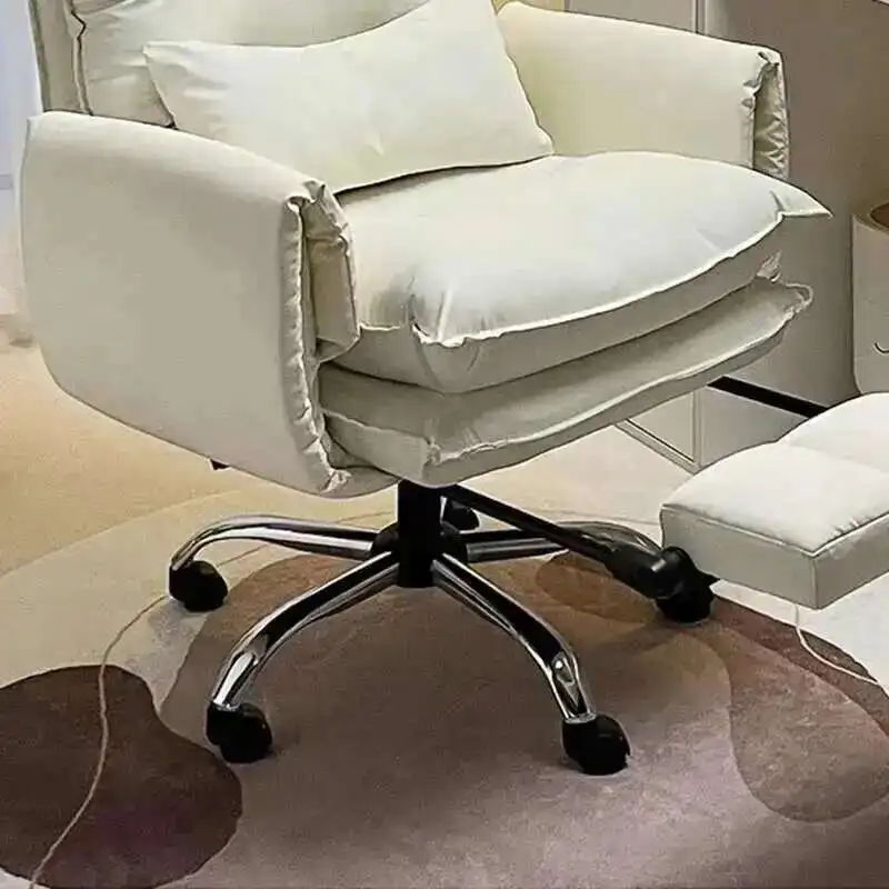

Computer Desk Chairs Ergonomic Comfy White Rolling Lazy Swivel Lounges Office Chairs Mobile Cadeira Gamer Furniture MQ50BG