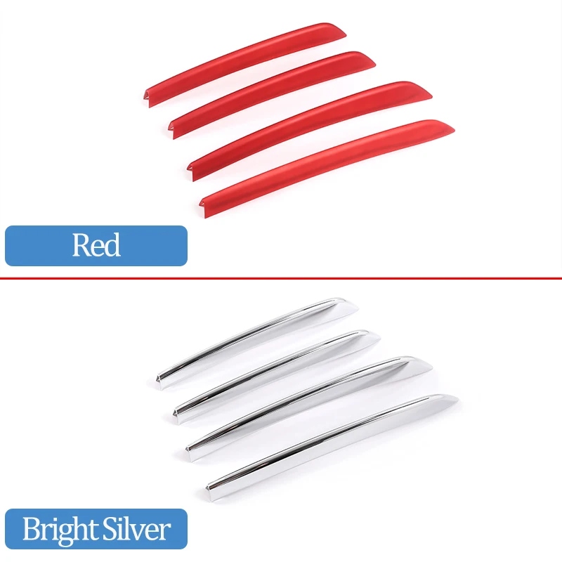 4 Pcs For Mercedes Benz GLC Class X253 2020 Car ABS Chrome Car Front Lamp Decoration Strips Trim Accessories