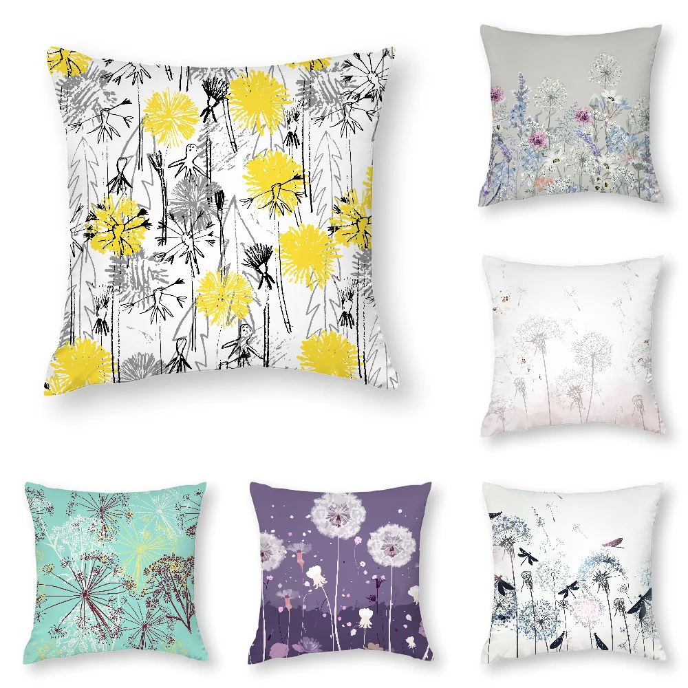 

Dandelion Painting Art Pillow Case 3D Print Polyester Fiber 45*45 cm Home Sofa Throw Pillow Cover Decoration Festival Gift
