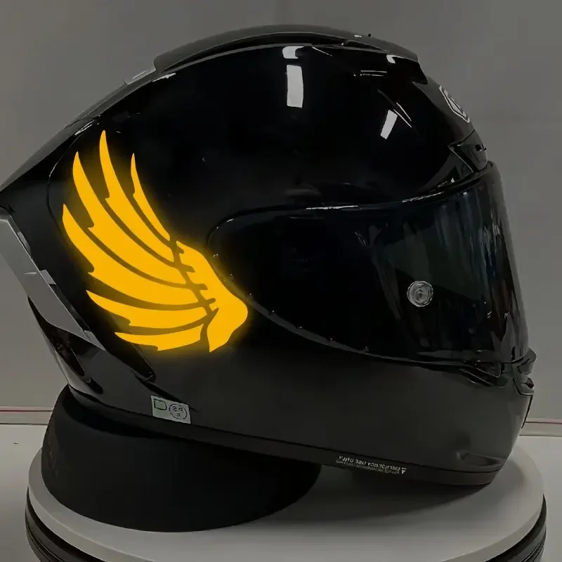 2 PÇS/SET Asa Auto Moto Adesivo, Decalque de design esportivo para capacete de motocicleta, personalização externa