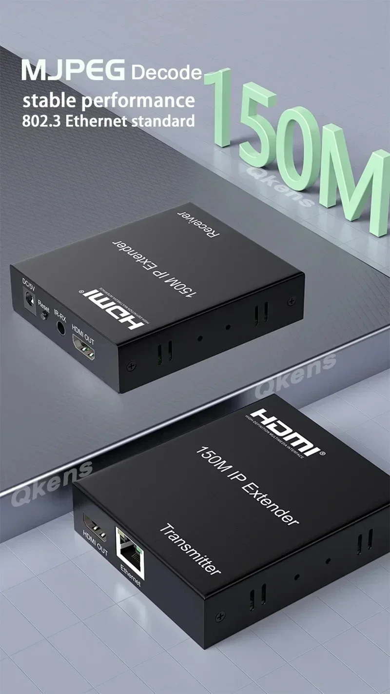 150m HDMI IP Extender 200M HDMI Ethernet Cable Extender via Cat5e Cat6 Network Cable Video Transmitter and Receiver Converter