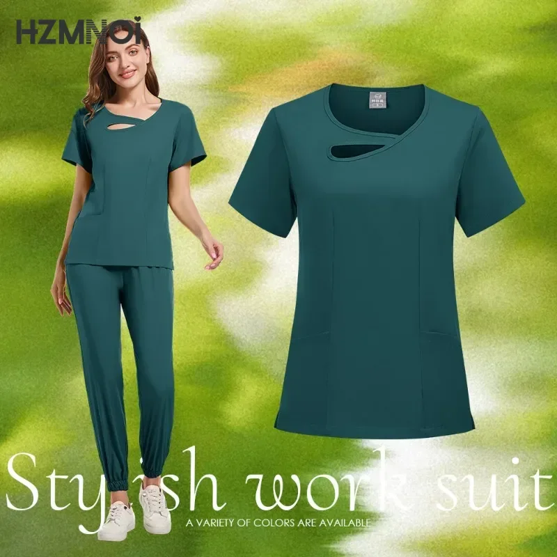 Medical Tops Pant Women Scrubs Uniforms Hospital Doctors Scrub Sets Nurses Accessories Dental Clinic Beauty Salon Workwear Suit